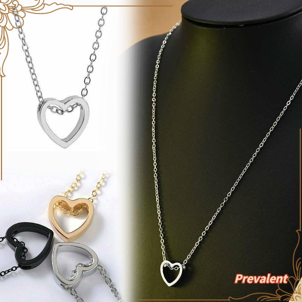 Preva Liontin Hati Liontin Aksesoris Fashion Choker Rantai Stainless Steel