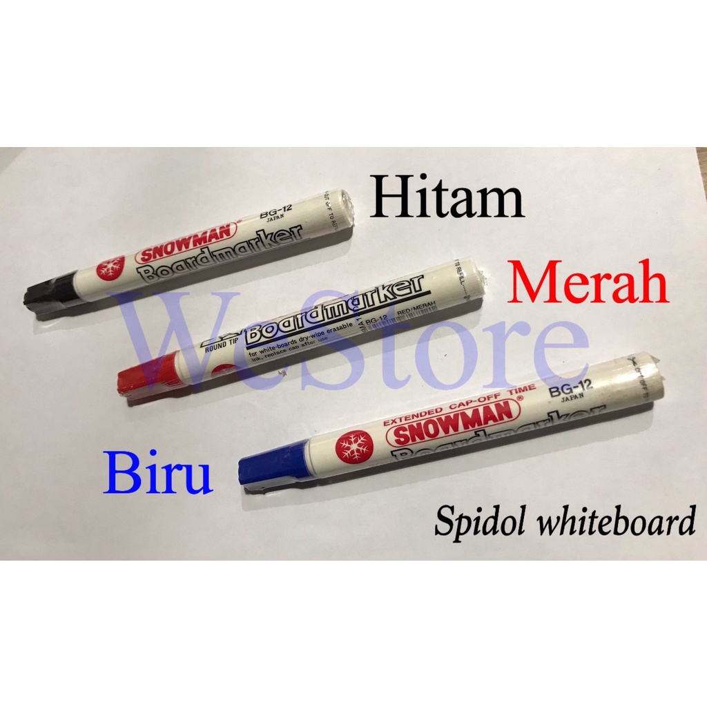 

Spidol Snowman Boardmarker Whiteboard Biru Hitam Merah WEO FC0152 SNOM