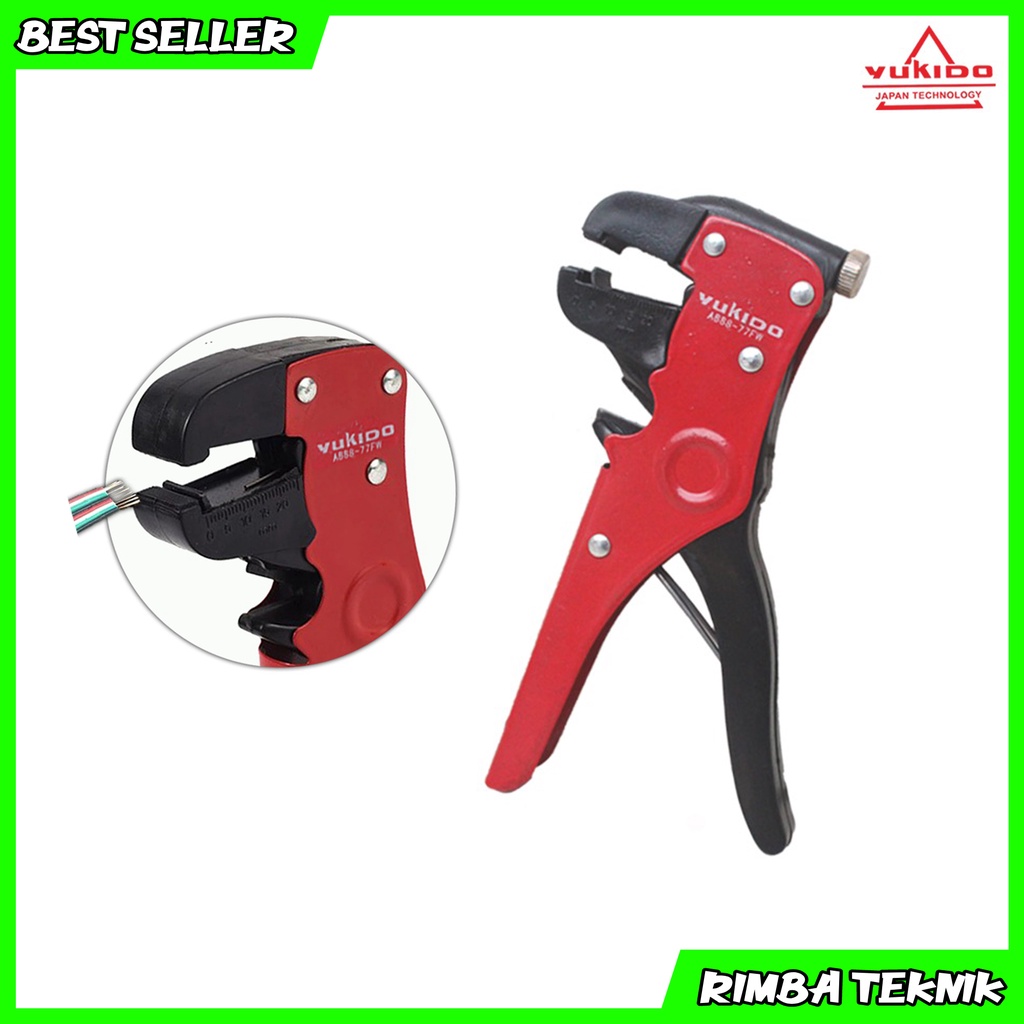 YUKIDO Tang Potong &amp; Kupas Kabel Model F Burung Multifungsi Krimping Skun Kabel / Wire Pliers / Crimping Pliers / Automatic Wire Stripper / Tang Press Skun