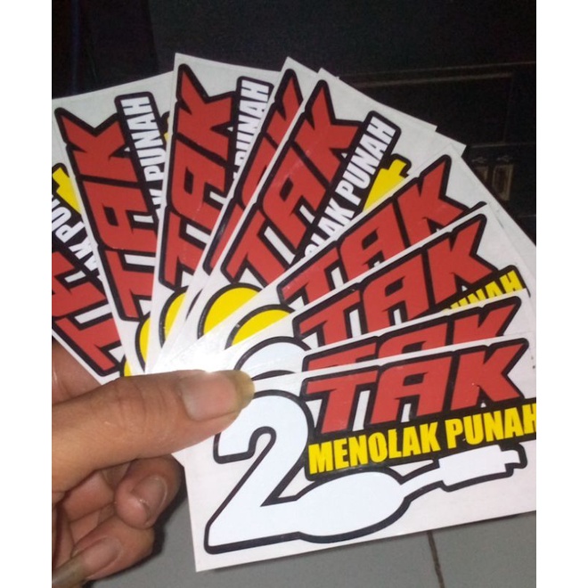 stiker cutting 2 tak menolak punah, stiker motor