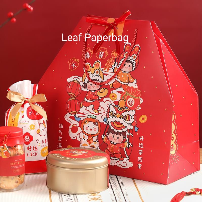 

Paper bag imlek 2023 / tas imlek / packaging imlek bungkusan plastik kardus dus cny sincia chinese new year tebal besar