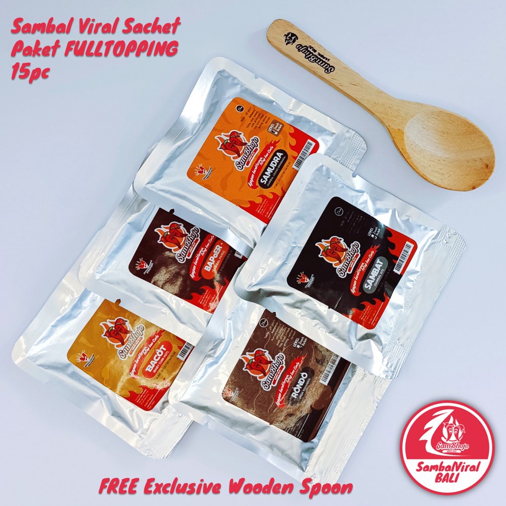

Sambal Sachet Viral Paket FULL TOPPING (5 Varian sudah ada lauk), 15pc, Sambal Baby Cumi, Sambal Udang, Sambal Roa, Sambal Paru, Sambal Ati
