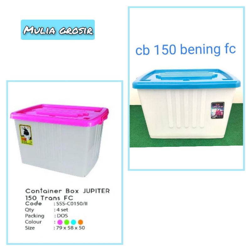 Kontainer Box 150 Liter Jupiter Bening / warna Kontainer Box