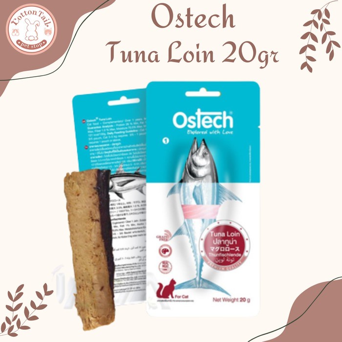 Cemilan Kucing Premium Ostech Tuna Loin 20gr- Daging Tuna ASLI