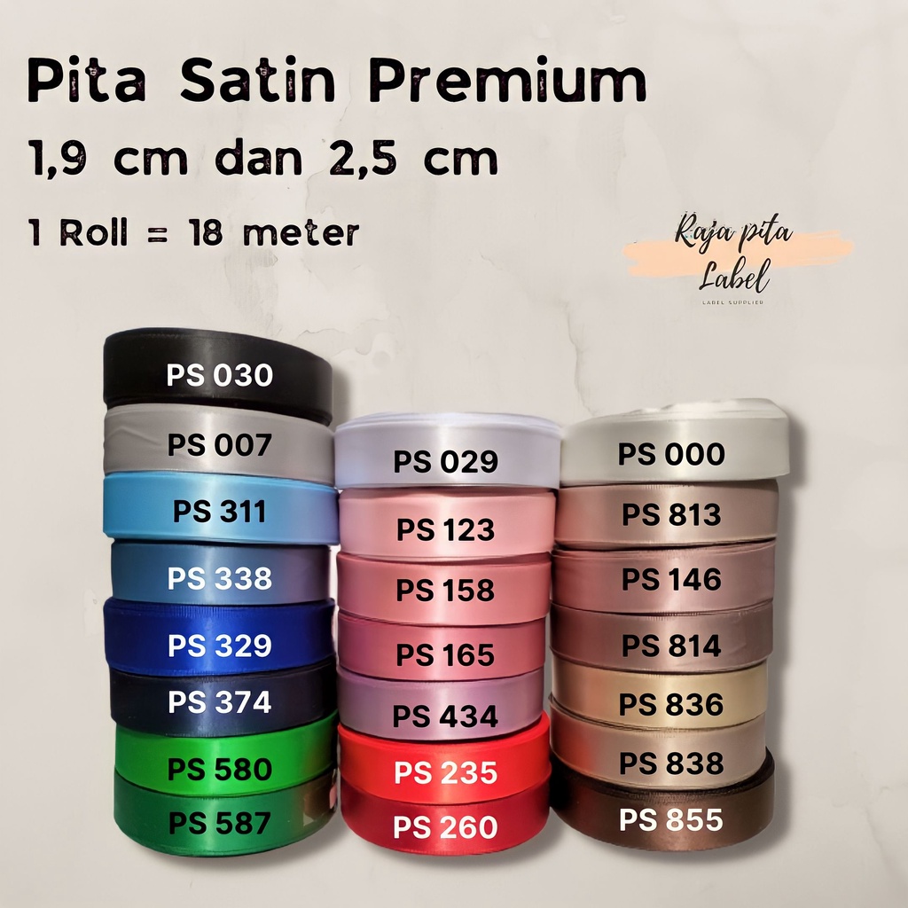 

PITA SATIN PREMIUM WARNA 18 Meter