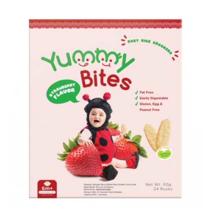 Yummy Bites Strawberry for baby 50gr