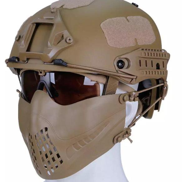Tactical Mask TPU M38 Pilot Masker Airsoft Dual Mode Half Face Import t-esbeid Diminati Banget