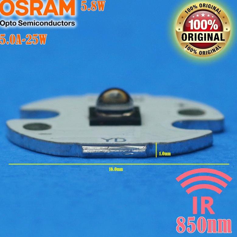 "AMK.21De22ᴿ" IR 5.8W OSRAM OSLON SFH4715AS 850NM INFRARED EMITTER 3.7 VOLT 16MM PCB