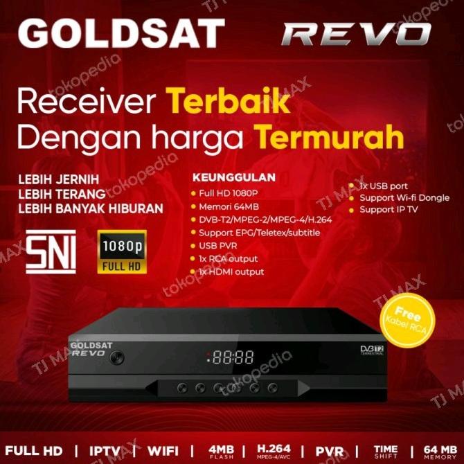 Jual Set Top Box Tv Digital Goldsat Revo Dvb T2 / Stb Receiver Tv