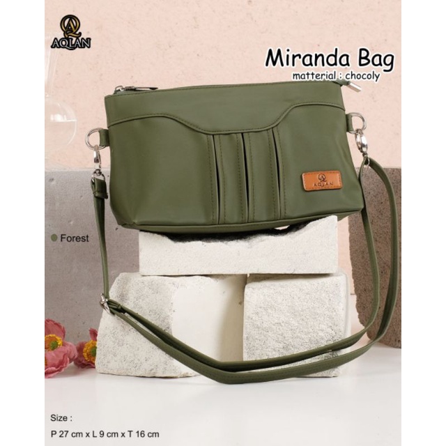 TAS SELEMPANG MIRANDA BAG BY AQLAN BAHAN CHOCOLY ANTI AIR WATERPROOF PREMIUM