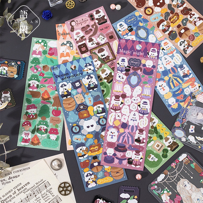 

WHIMSICAL RABBIT KINGDOM DIARY DECO STICKERS