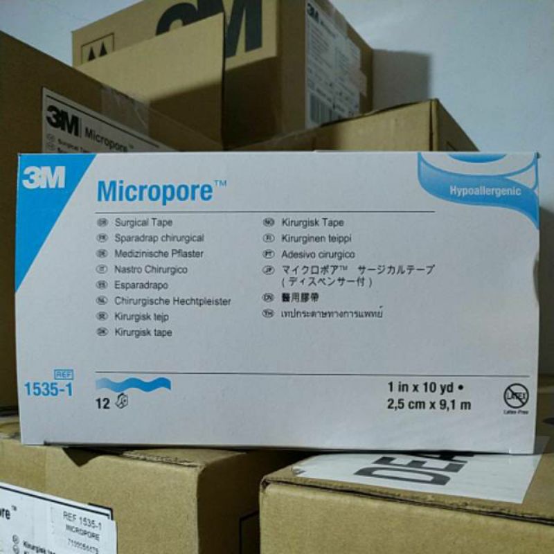 MICROPORE 1inc 3M PER BOX/ MICROPORE 1 IN/ PLESTER PEREKAT