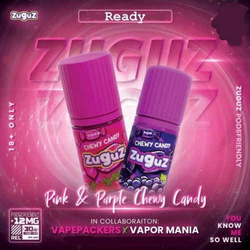Zuguz Chewy Candy Grape Strawberry 30ML 12MG Saltnic
