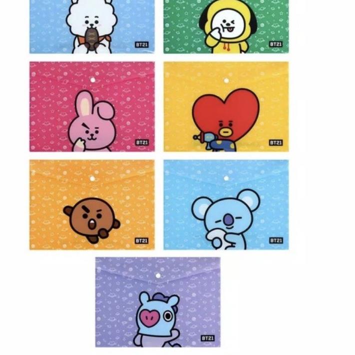 

╔║╗ VC09 Map File BTS BT21 Ukuran A4 Atk Anak Organizer Sekolah ARMY Kpop Korea