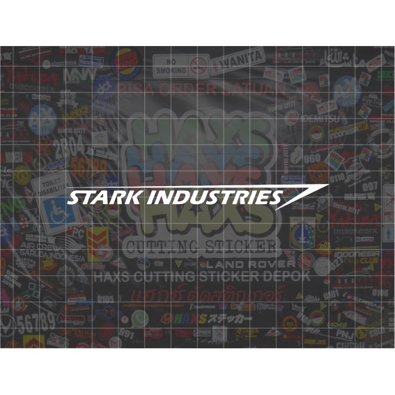 Cutting Sticker Stark Industries Ukuran 10 Cm Untuk Motor Mobil