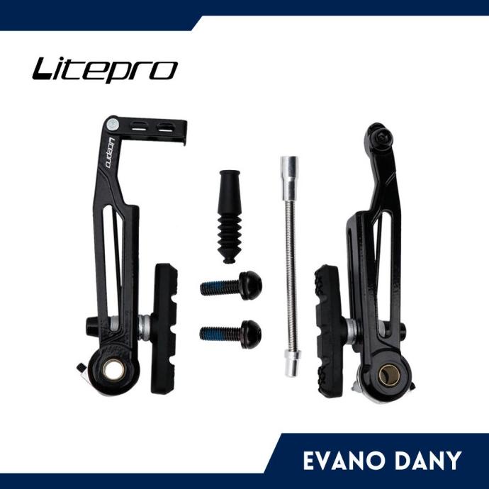 Promo  [BISA COD] V Brake Litepro set Long Kanvas Rem Hitam TERLARIS TERPERCAYA ORIGINAL