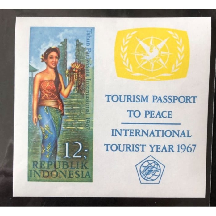 

✨NEW✨ - Perangko Indonesia Souvenir Sheet, Pariwisata 1967. A001