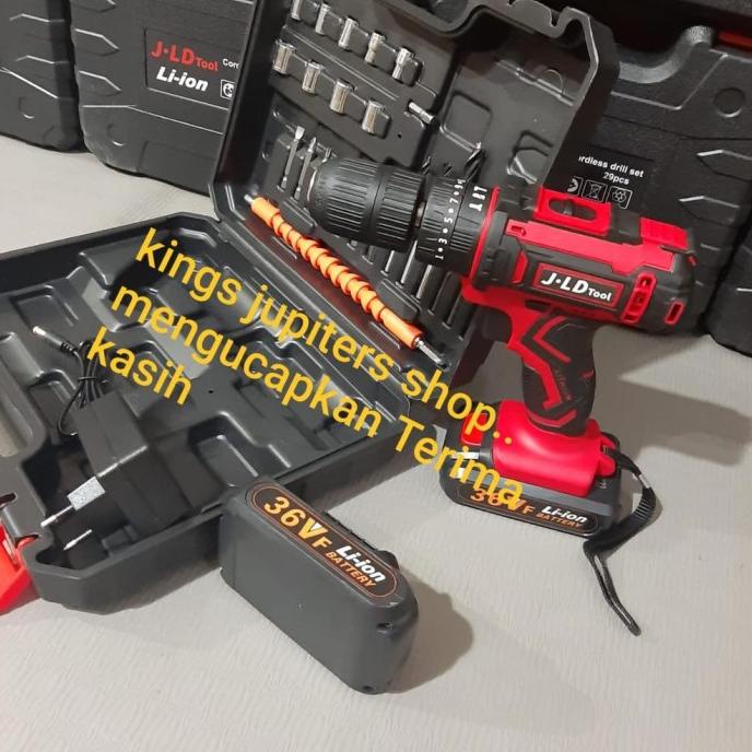 2 BATRE JLD CORDLESS BOR 13MM atau 10MM BATRAI 16,8VOLT 36VOLT 48VOLT