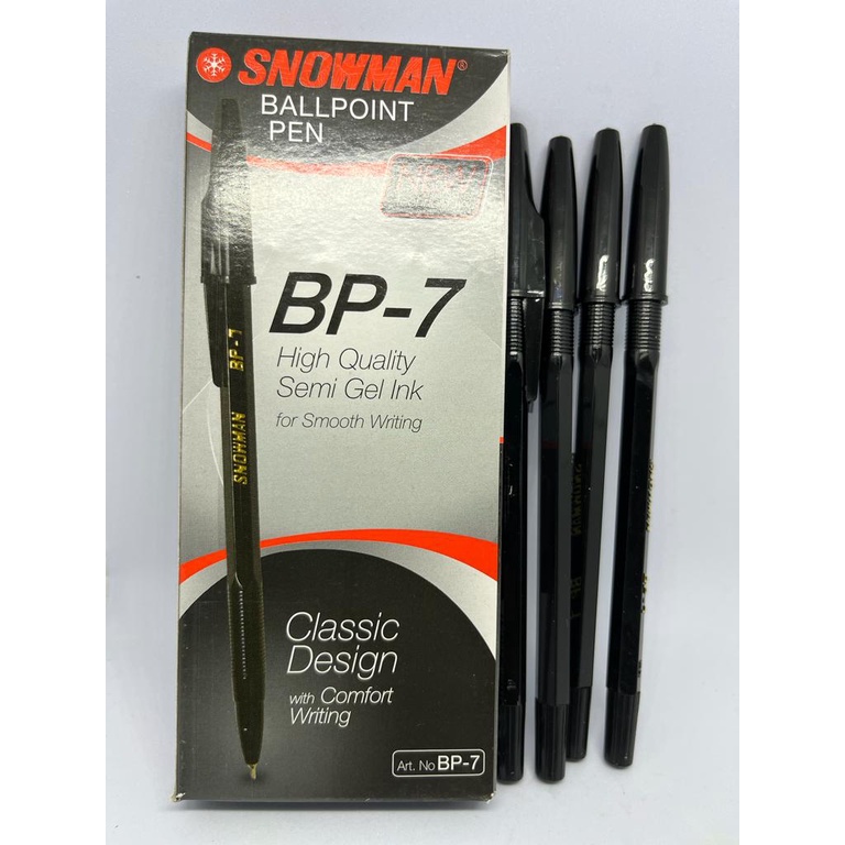 

Bolpoint Snowman BP - 7 Hitam 1 Pack
