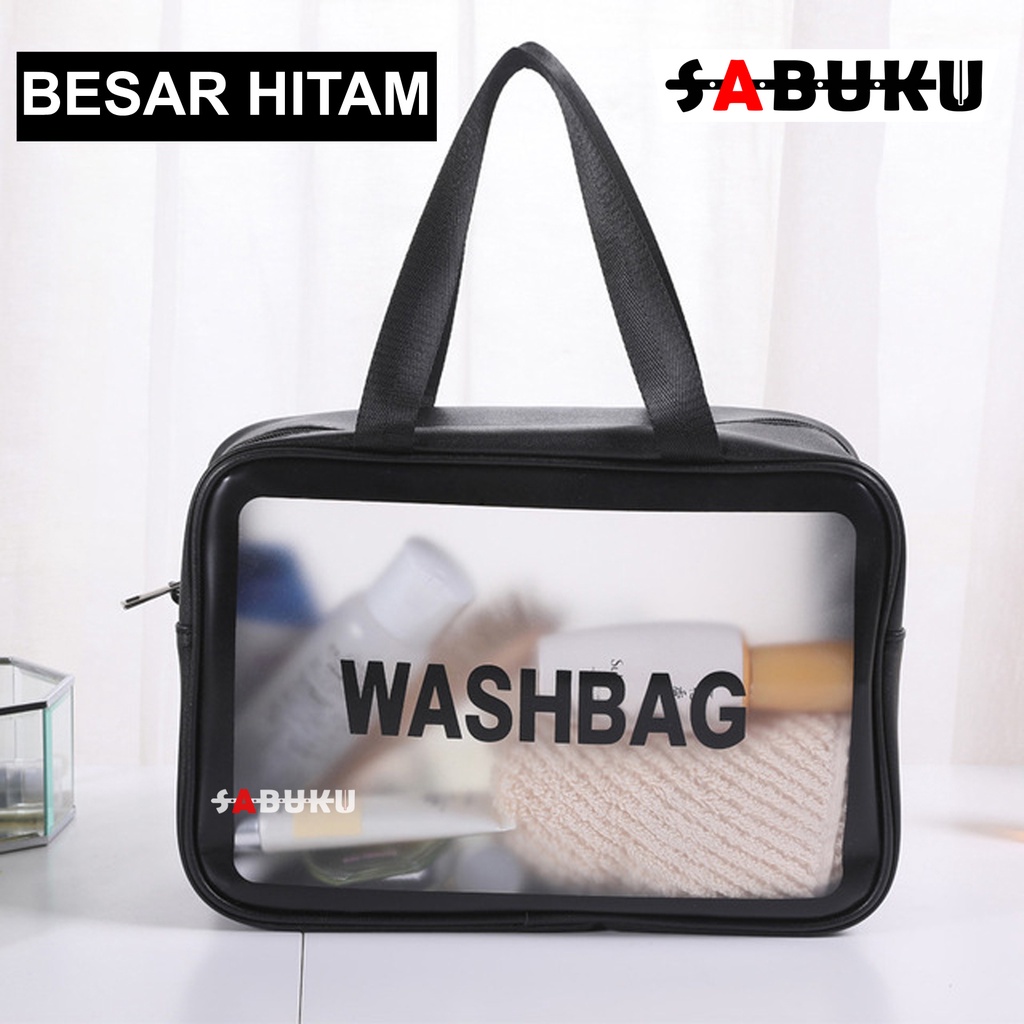 Tas Kosmetik Washbag Travel Pouch Make Up Organizer Transparan Waterproof Kecil Portable Wash Bag Washbag Toiletry -222