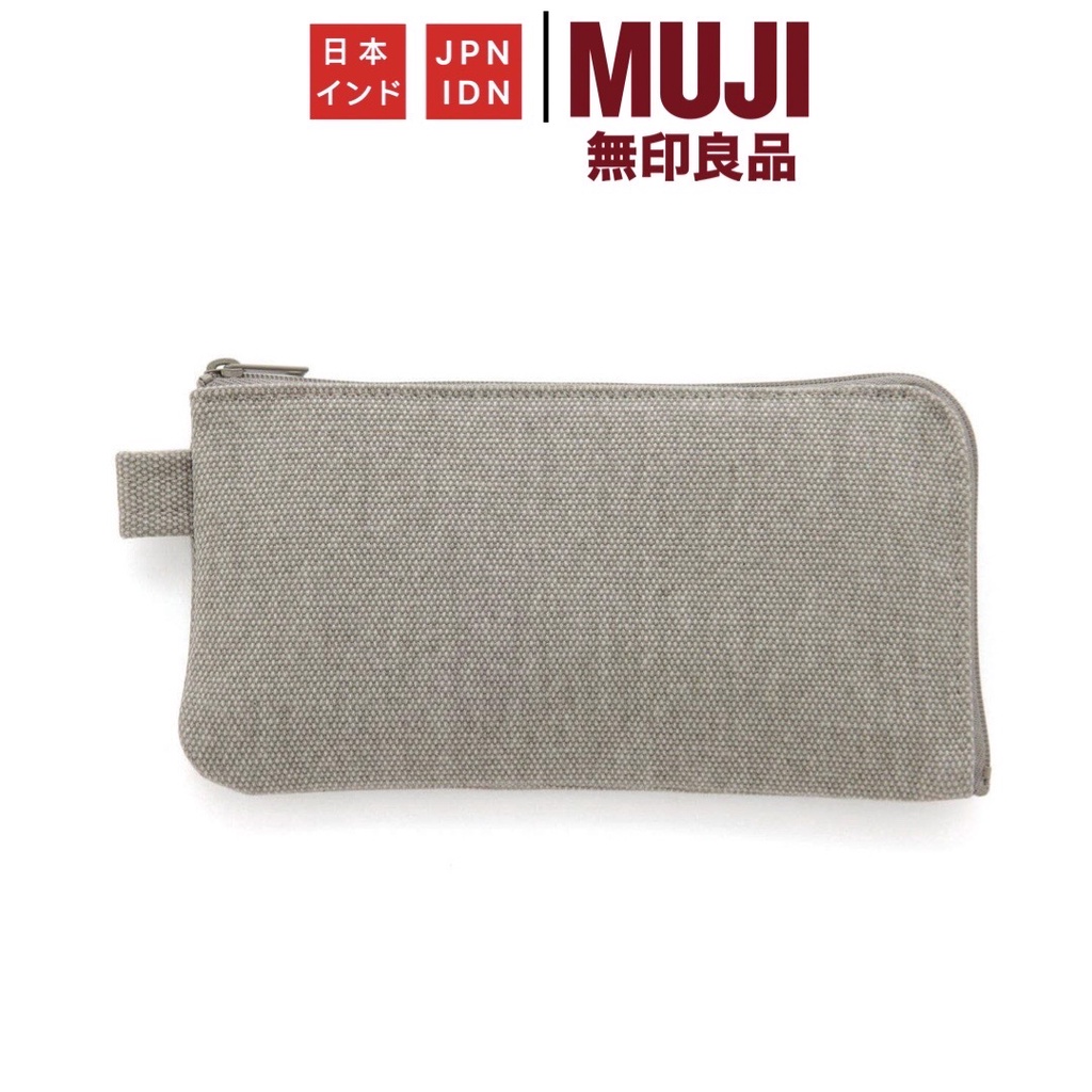 [Pre Order] Muji - Pen case denim, canvas, and nylon | tempat pensil bahan denim, kanvas, dan nilon