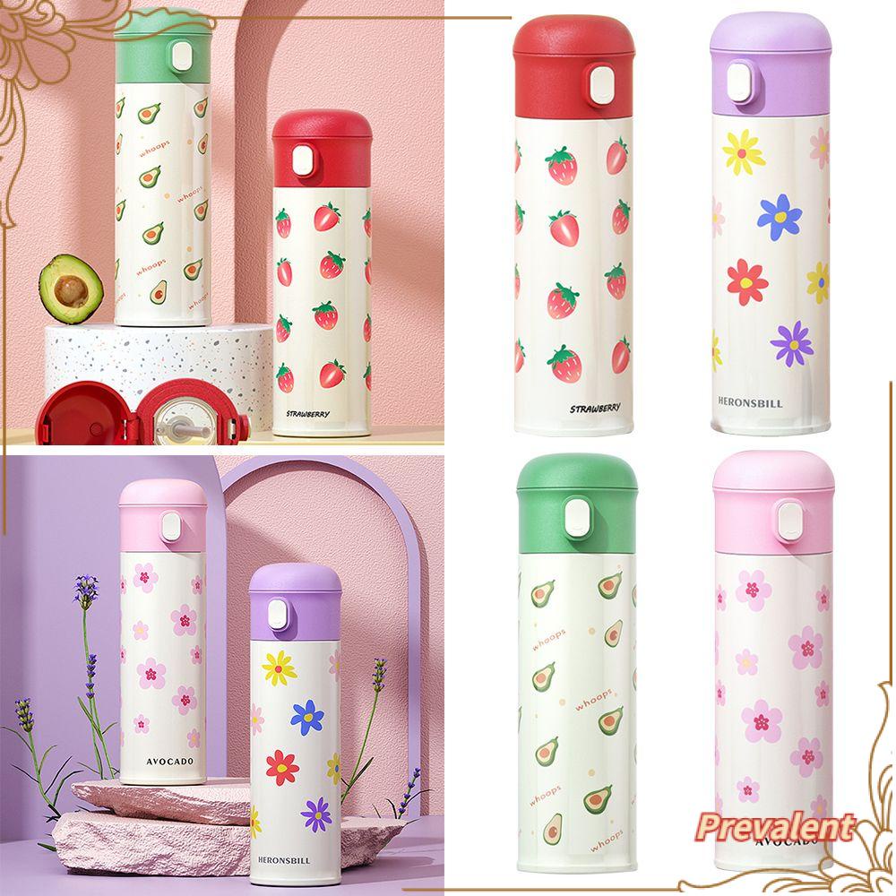 Preva 500ml Thermal Mug Portable Gelas Sedotan Stainless Steel Kapasitas Besar
