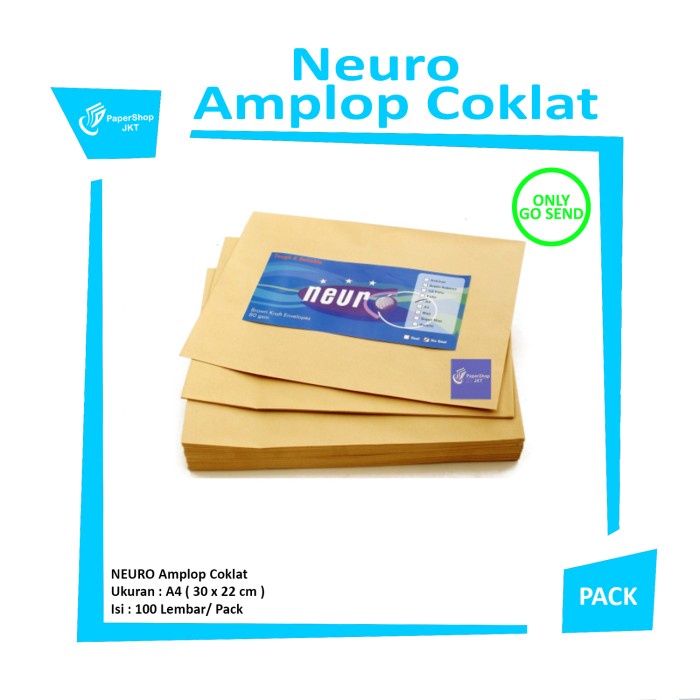 

✨NEW✨ - KHUSUS GOSEND!! Amplop Coklat Ukuran A4 Neuro ( 30 x 22 cm ) SEAL