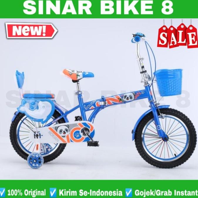 Sepeda Lipat Anak Kouan Ukuran 16 Inch Boncengan Keranjang #Original