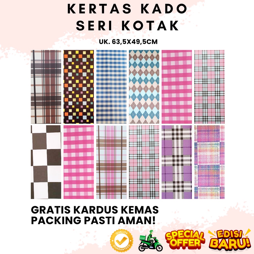 Kertas kado Wrapping Paper Sansan Wawa Seri Kotak