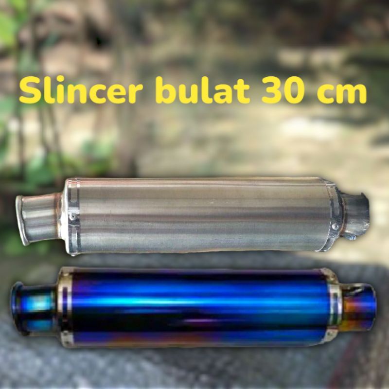 slincer knalpot racing bulat cincin Polos bluemon 30 cm inlet 50 mm model mirip lonerider cmms lone 