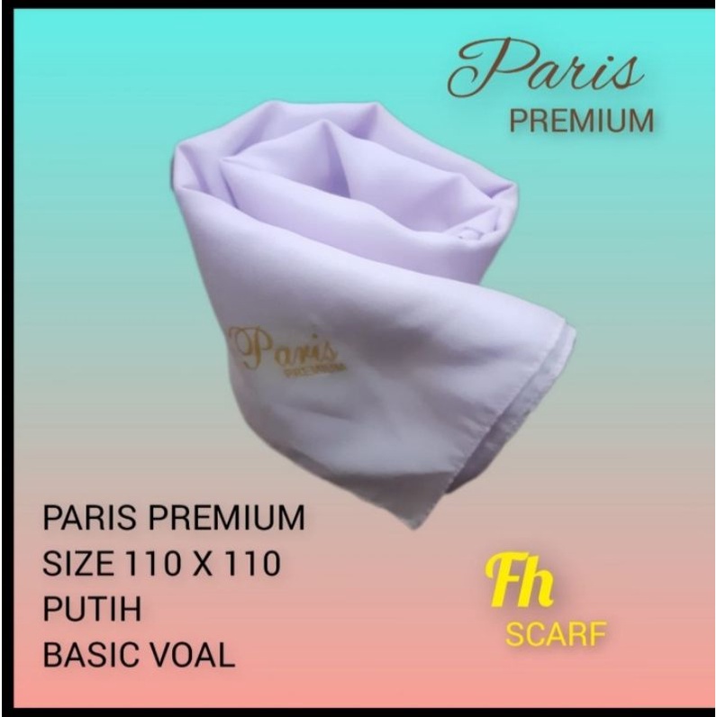 Kerudung Putih Paris Premium Kerudung Sekolah SD SMP SMA