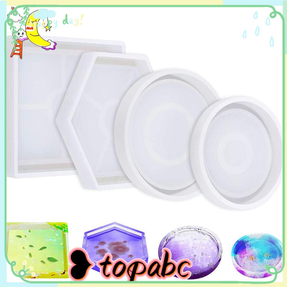 Top Cetakan Silikon Poligon Epoxy DIY Handmade Coaster