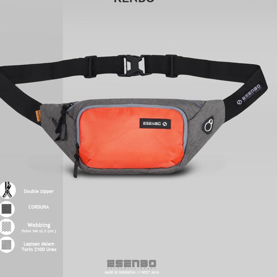 NBL.11De22т ‑ ESENBO Renbo - Tas Pria Waistbag Premium Tas Original Ori