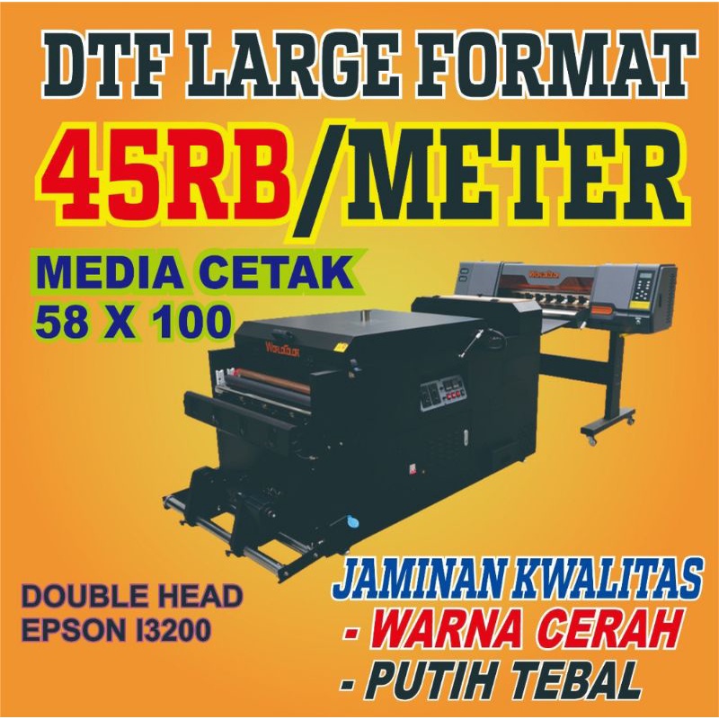 JASA PRINT / CETAK DTF METERAN HIGH QUALITY