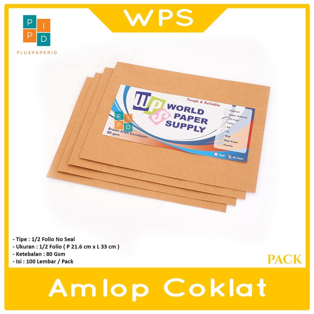 

BISA COD WPS - Amplop Coklat Ukuran 1/2 Folio No Seal - Pack