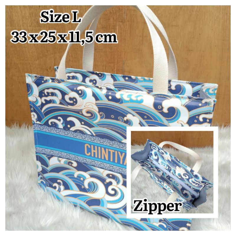 SIERRA BAG PREMIUM L RESLETING Tas Wanita Kekinian Murah Keren TOTE BAG CUSTOM PRINT MOTIF NAMA