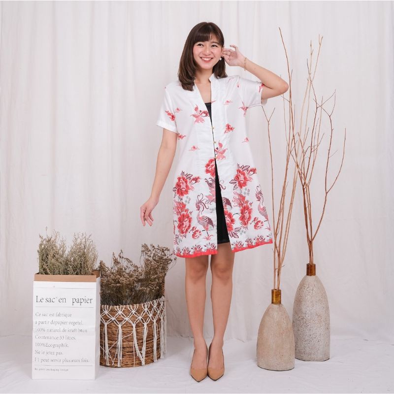 ESA638 BLAZER BATIK WANITA//KANTOR KERJA//SET BLAZER DAN CELANA BATIK INDONESIA