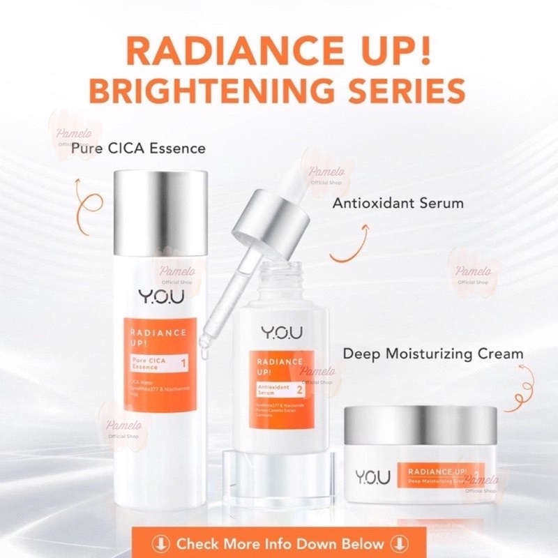 YOU RADIANCE UP! BRIGHTENING SERIES-SERUM-ESSENCE-MOISTURIZER