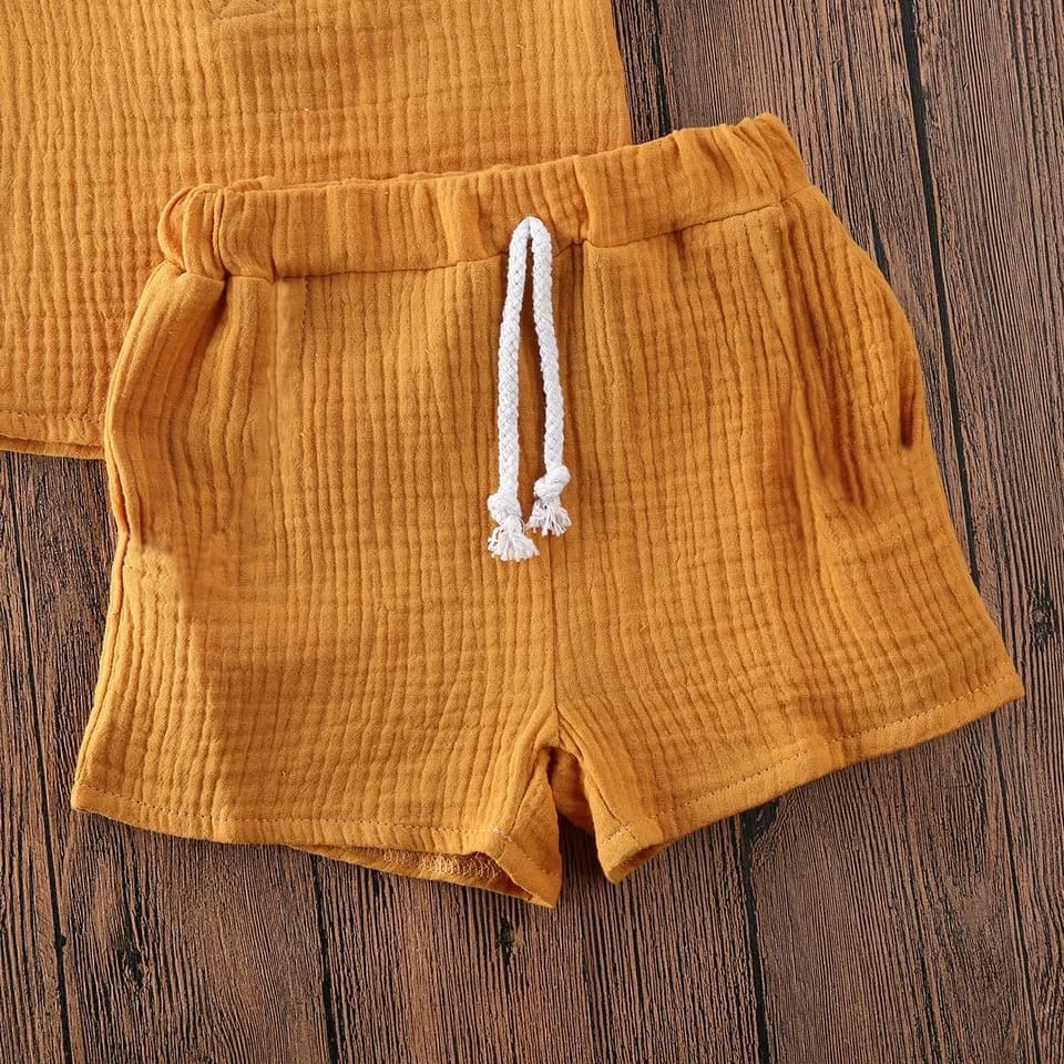 BEFAST - ZSO SETELAN ANAK MIRA / SET ANAK EATON UNISEX / Oneset Polos Anak / Oneset Anak-Anak Terbaru / Pakaian Santai Casual Anak / Set Atasan Kaos Lengan Pendek+Celana Pendek