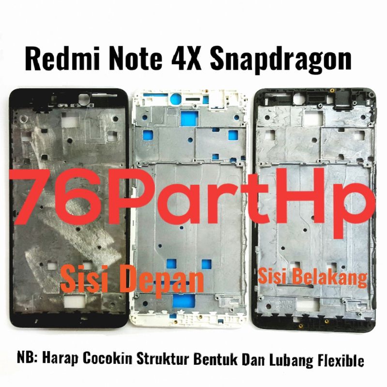 Ori Frame Bezzel Tulang Tengah Xiaomi Redmi Note 4X - Snapdragon