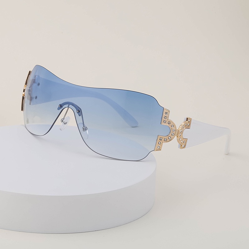 2023fashion Aesthetic Shades Sunglasses Untuk Wanita/Pria Kacamata Tanpa Bingkai Eyeglasses Colour