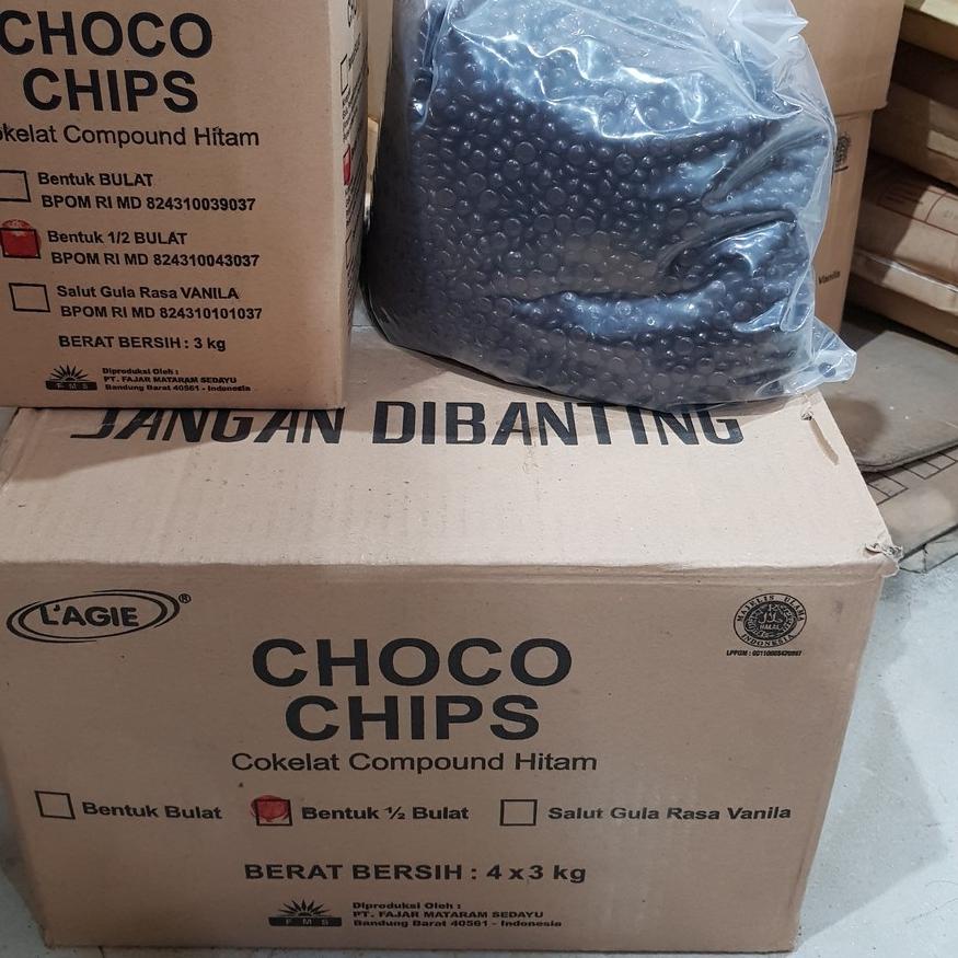 

COD Choco chip 1kg / Chocochip / Chocochips LAGIE gepeng 1 kg COKLAT 1/2 BULAT grosir