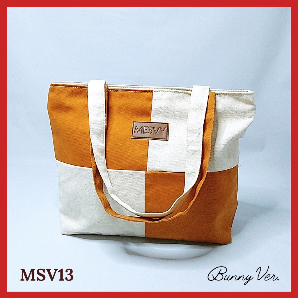 [ Bunny Series ] Mesvy Totebag Tote Bag Tas Kanvas Korean Style Aesthetic Vintage