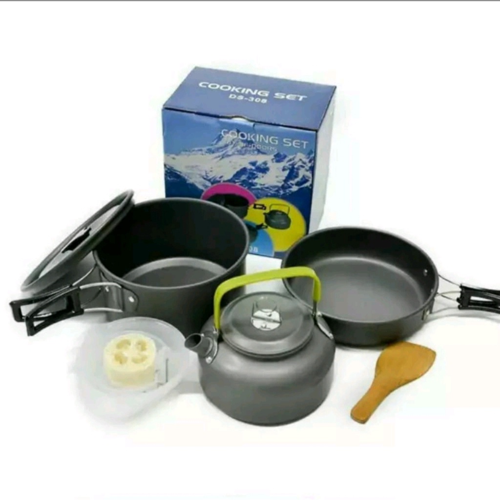 Cooking Set Plus Teko DS 300-8 3-4 Person Camping/Outdor