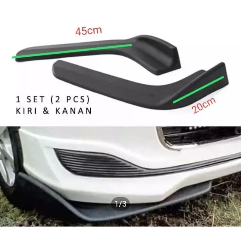 1 Set Lips Bumper Winglet Lips Bumper Winglet Universal - Winglet Bumper Diffuser Universal Bemper Mobil Bumper Lips Winglet Mobil Universal FREE Hidrolik - Double Tape - Sekrup