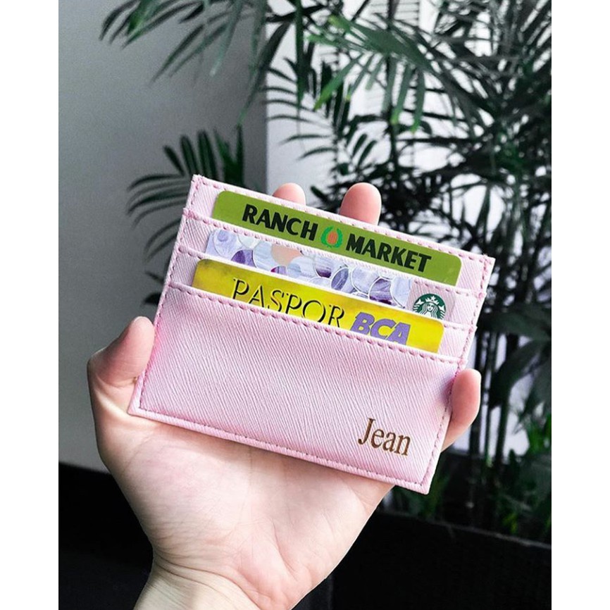 

READY READY STOK Cardholder Custom Grafir CUSTOM NAMA / 6 Slot Kartu / Card Holder / Tempat Kartu