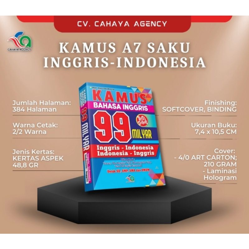 

KAMUS SAKU / A7 BAHASA INGGRIS - BAHASA INDONESIA