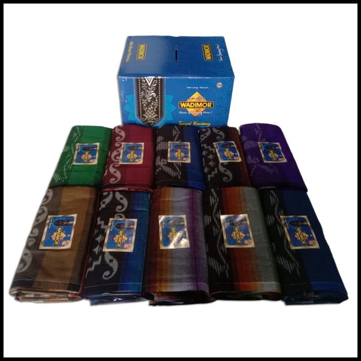 Promo Wadimor Sarung Tenun Tumpal Kembang 3Dara Tiga Dara Grosir 10 Pcs
