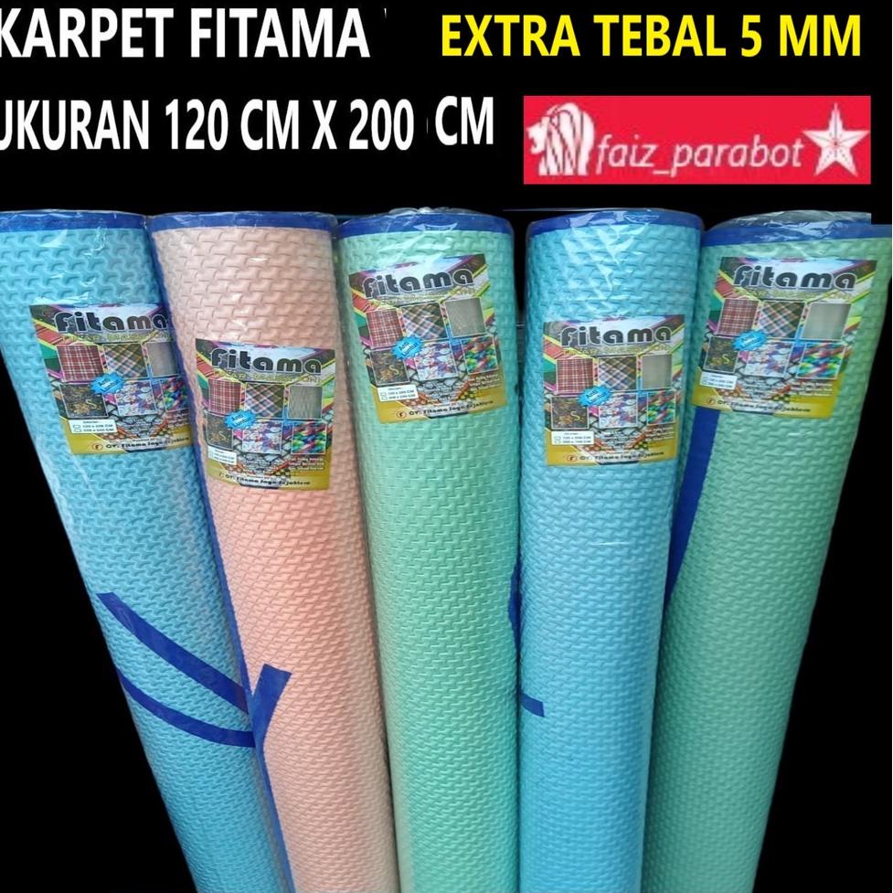 TERJAMIN BAGUS GRATIS MINI GOLD Karpet plastik sepon lantai 120x200CM / matras lantai tebal 5MM