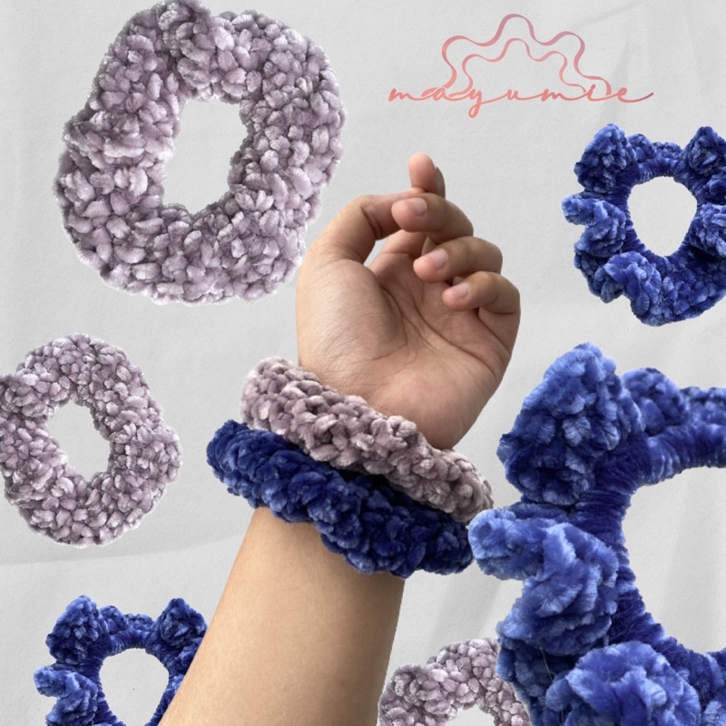 scrunchie - ikat rambut - scrunchies rajut